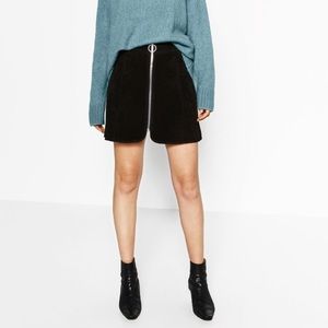 Hunter Green Suede Zara Skirt